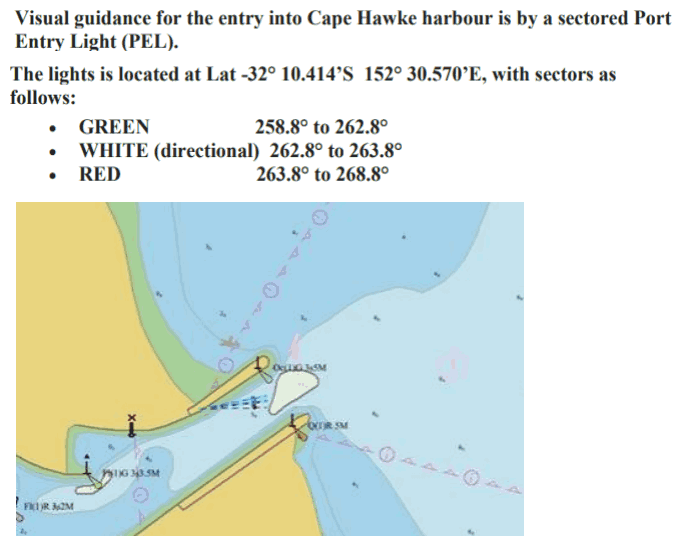Marine Map of Cape Hawke Harbour Marine Map of Cape Hawke Harbour